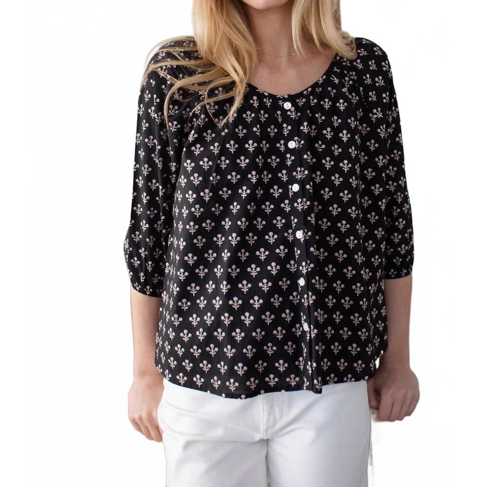 NEW MAREA sophie floral top in black